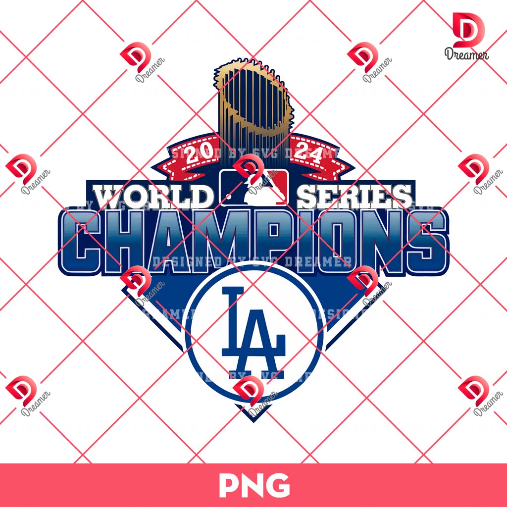 Dodgers World Series Champions 2024 PNG, LA Dodgers 2024 Champs PNG